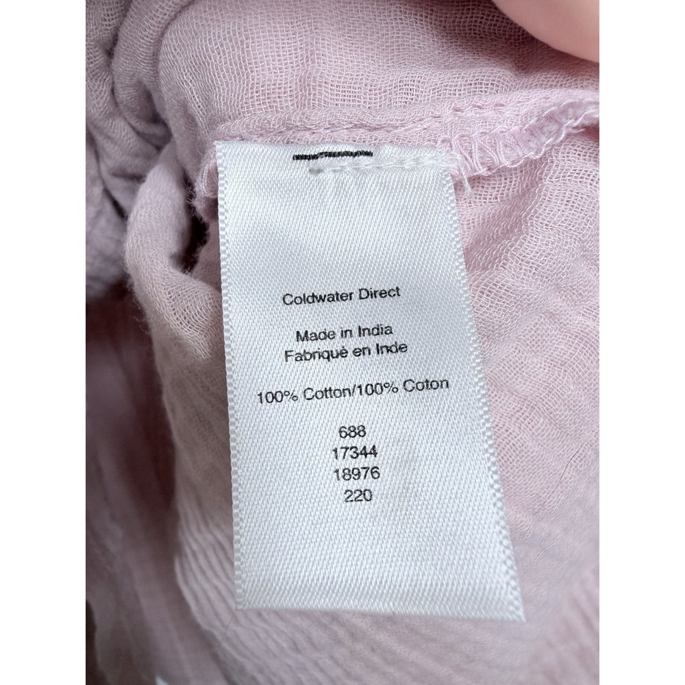 Coldwater Creek Light As Air Gauze Tunic 1X Blush Cotton Boho Lagenlook Layer - Picture 6 of 14